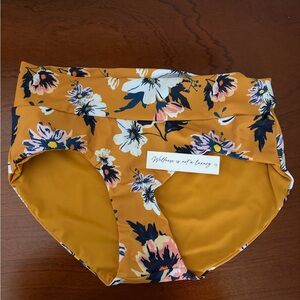 NWT Senita Athletics Maternity Floral High-Waist Bikini Bottoms